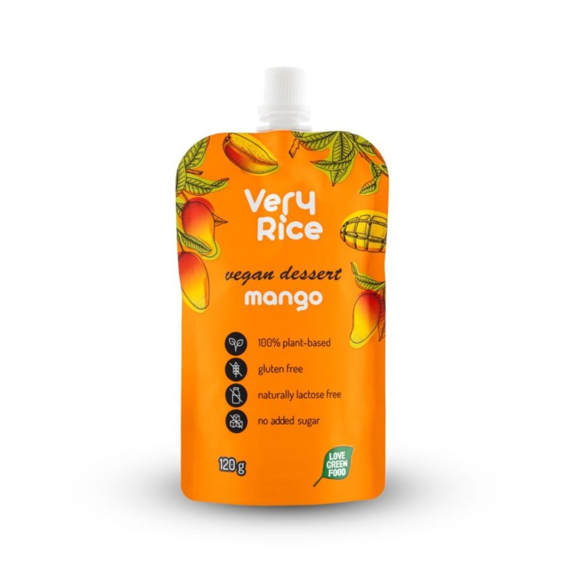 Very Rice vegan dessert s mangom